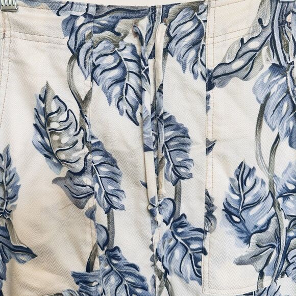 NALU Wahine Hawaiian Luau Cotton Blend Midi Skirt Drawstring L Pockets Tropical - Picture 8 of 12